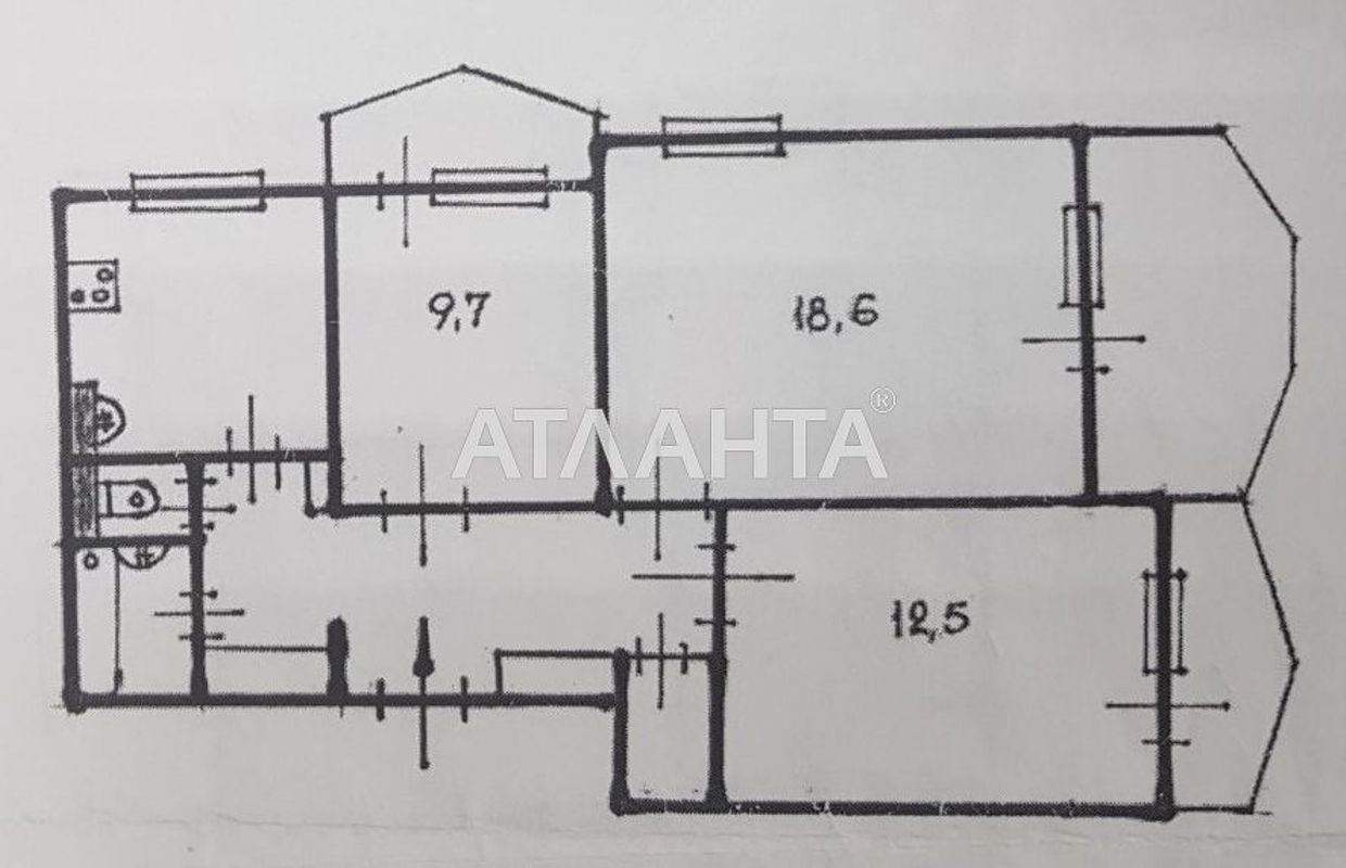 3-rooms apartment apartment by the address st. Marselskaya (area 70 m²) - Atlanta.ua - photo 22