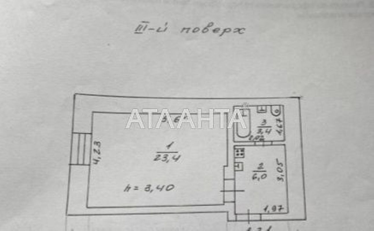 1-room apartment apartment by the address st. Didrikhsona (area 32,8 m²) - Atlanta.ua - photo 3