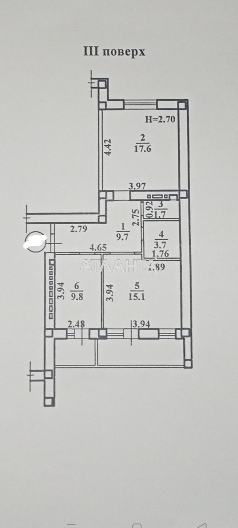 2-кімнатна квартира за адресою вул. Цвєтаєва ген. (площа 61,9 м²) - Atlanta.ua - фото 23