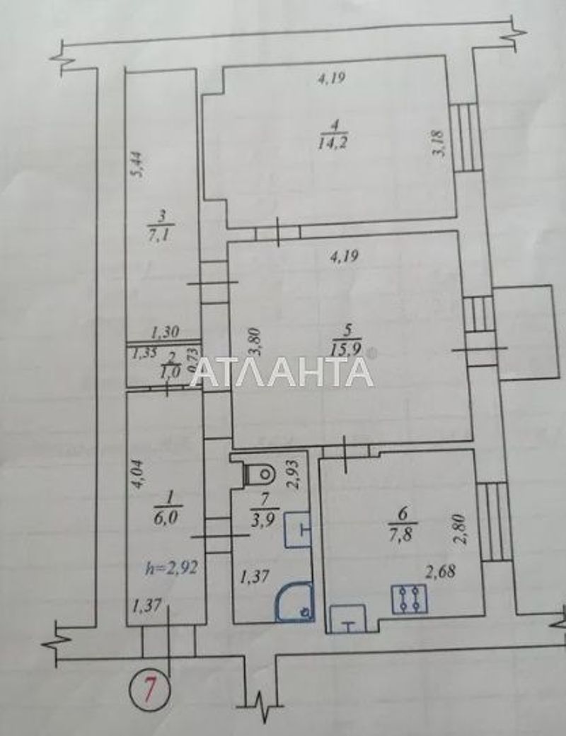 2-кімнатна квартира за адресою вул. Привокзальна (площа 57 м²) - Atlanta.ua - фото 9
