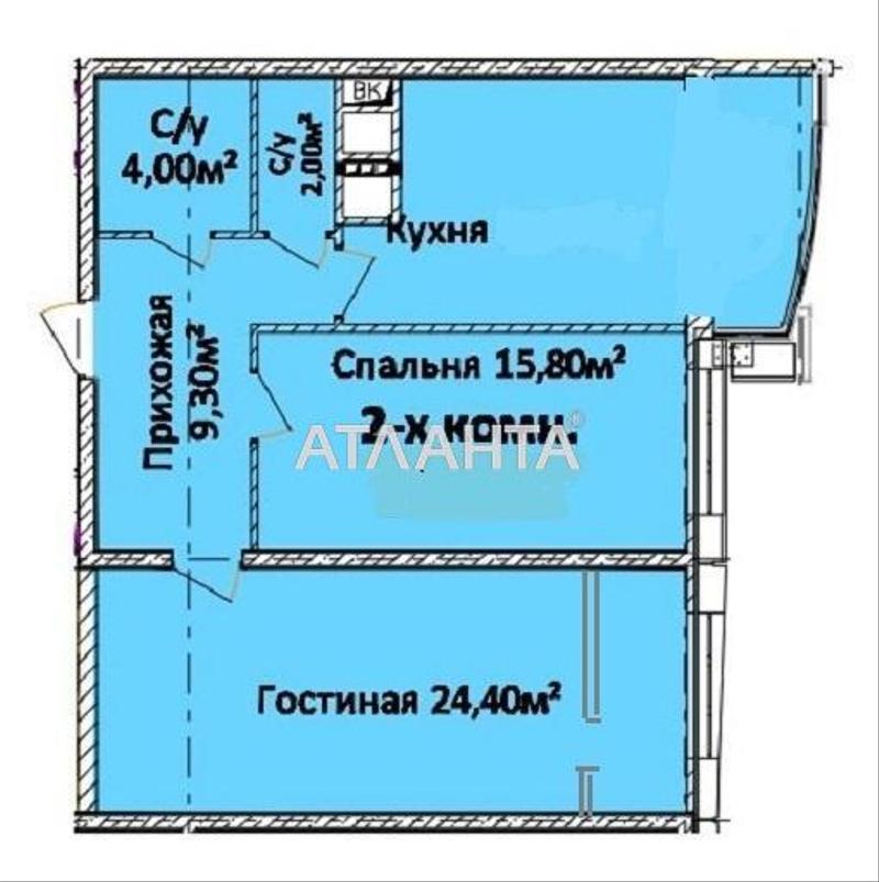 2-кімнатна квартира за адресою Гагаріна пр. (площа 74 м²) - Atlanta.ua - фото 8