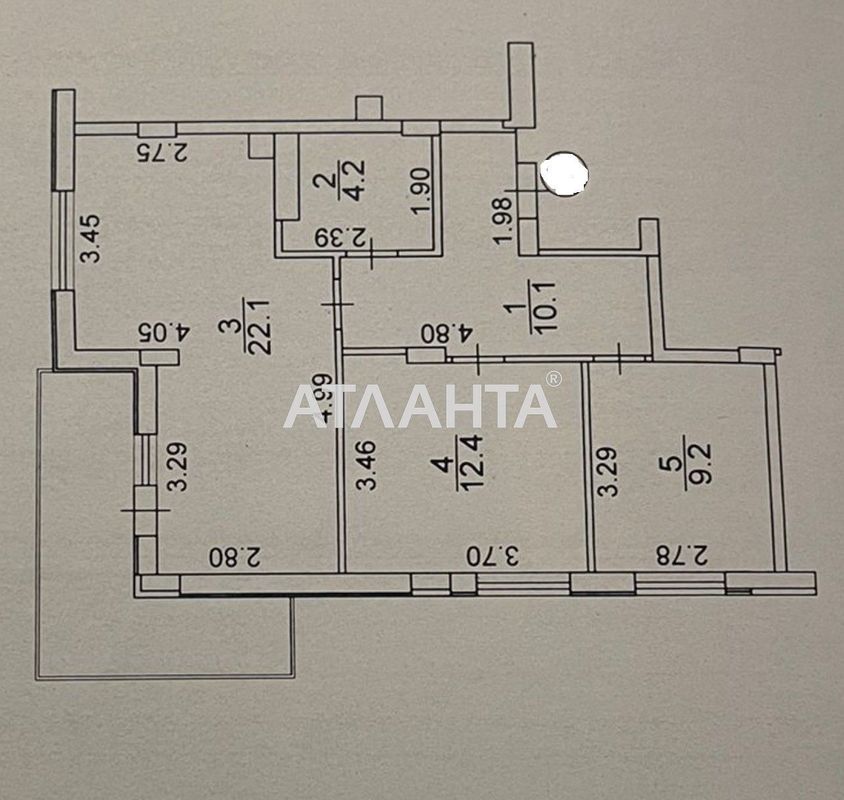 2-кімнатна квартира за адресою вул. Бочарова ген. (площа 62 м²) - Atlanta.ua - фото 3
