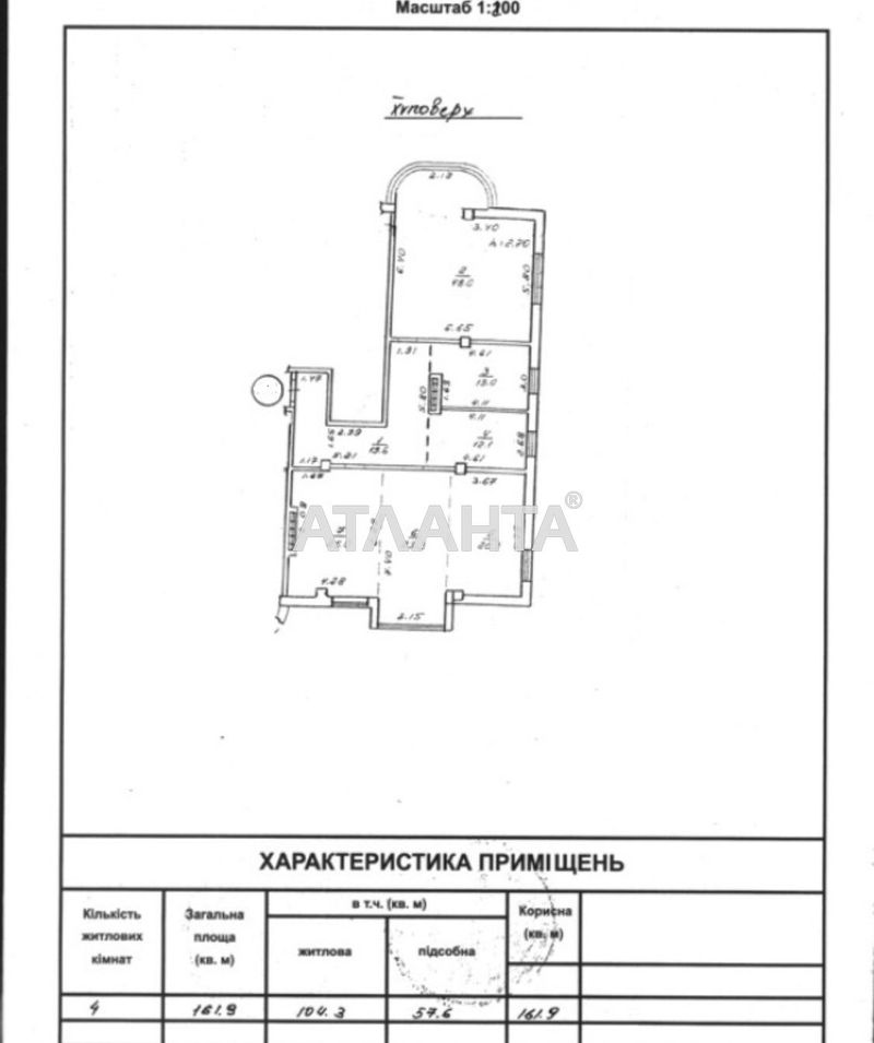 Многокомнатная квартира по адресу Обсерваторный пер. (площадь 161,9 м²) - Atlanta.ua - фото 16