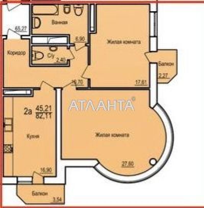 2-комнатная квартира по адресу Фонтанская дор. (площадь 84,0 м²) - Atlanta.ua - фото 6