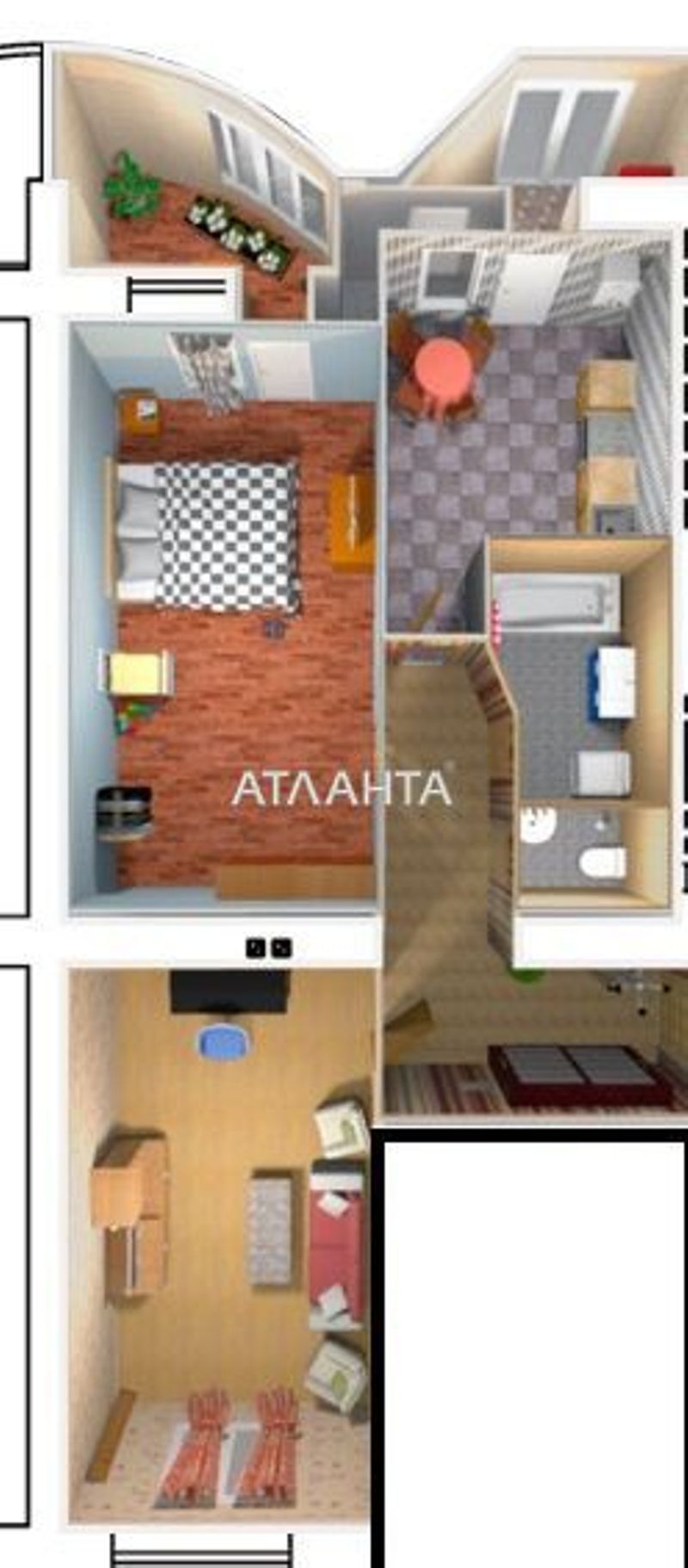 2-комнатная квартира по адресу Днепропетр. Дор. (площадь 66 м²) - Atlanta.ua - фото 3