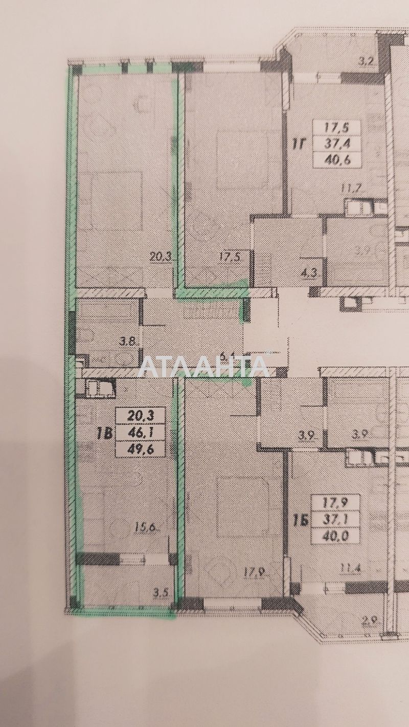 1-room apartment apartment by the address st. Prokhorovskaya Khvorostina (area 49,6 m²) - Atlanta.ua - photo 3