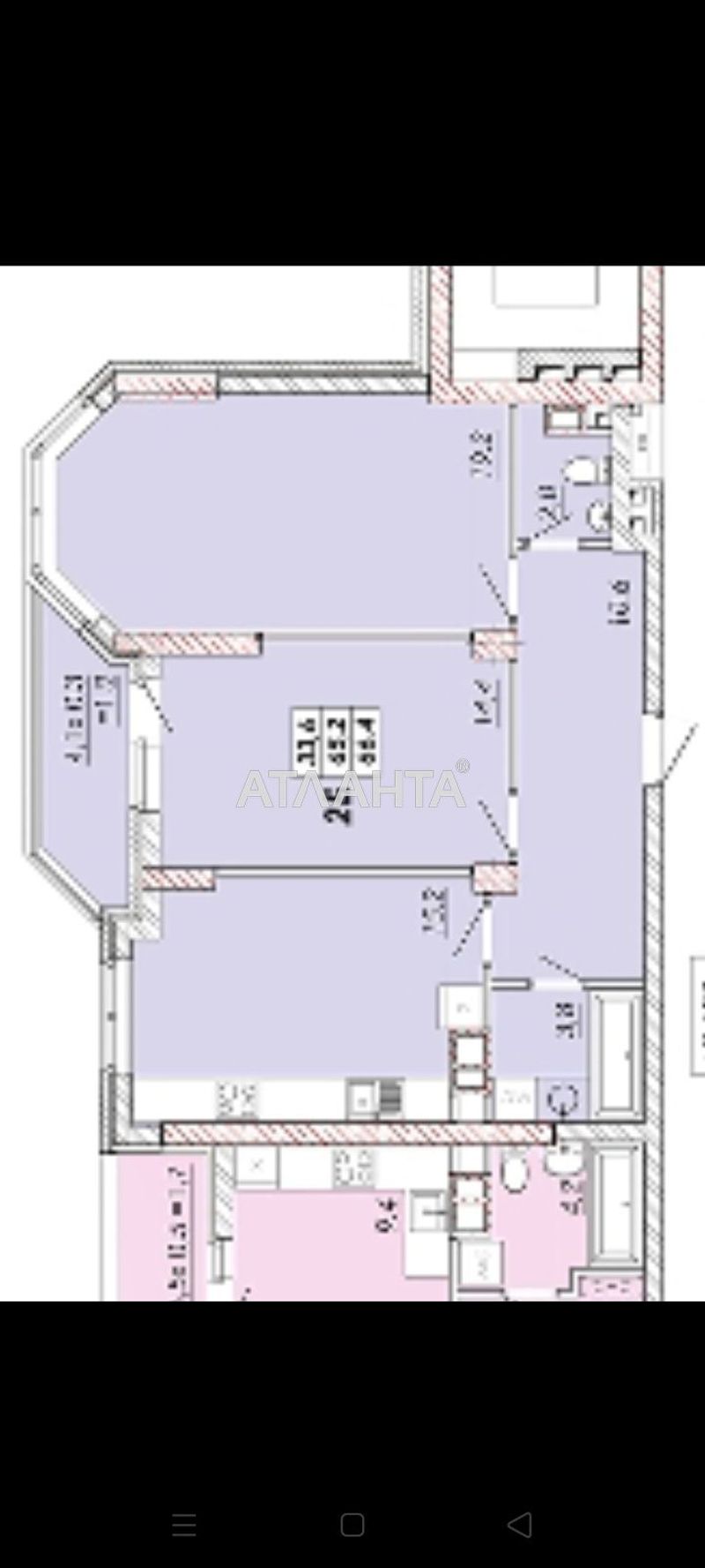 2-rooms apartment apartment by the address st. Ovidiopolskaya dor (area 65,4 m²) - Atlanta.ua - photo 6