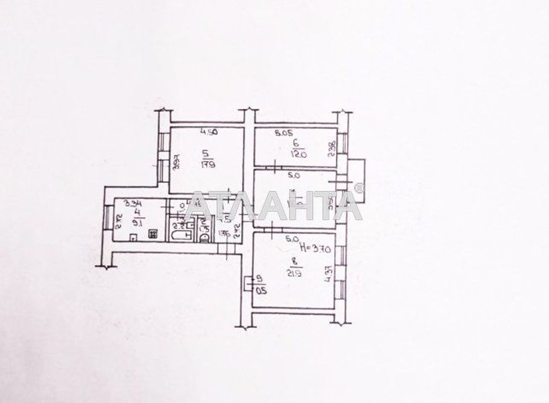 4+-rooms apartment apartment by the address st. Bazarnaya Kirova (area 91,2 m²) - Atlanta.ua - photo 11