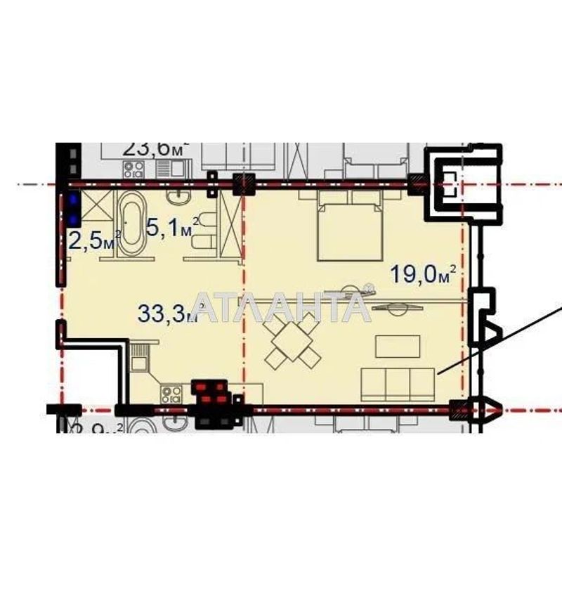 2-кімнатна квартира за адресою вул. Велика Арнаутська (площа 63,2 м²) - Atlanta.ua - фото 6