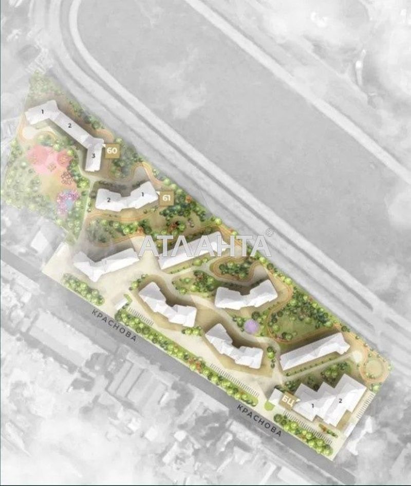 1-комнатная квартира по адресу ул. Краснова (площадь 42,2 м²) - Atlanta.ua - фото 2