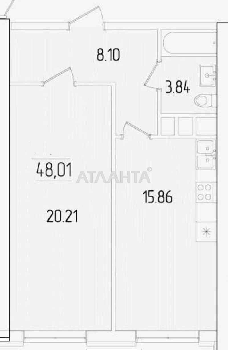 1-комнатная квартира по адресу ул. Краснова (площадь 48 м²) - Atlanta.ua - фото 5