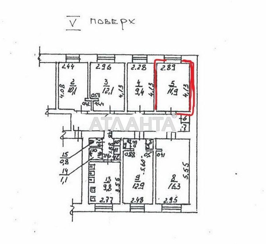 Коммунальная квартира по адресу ул. Украинки леси (площадь 12 м²) - Atlanta.ua - фото 8