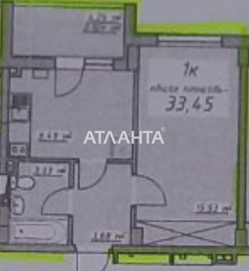 1-комнатная квартира по адресу ул. Массив 10 (площадь 33,5 м²) - Atlanta.ua - фото 11