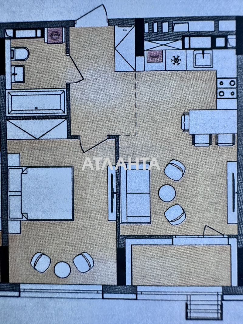 1-кімнатна квартира за адресою вул. Берковецька (площа 46,7 м²) - Atlanta.ua - фото 3