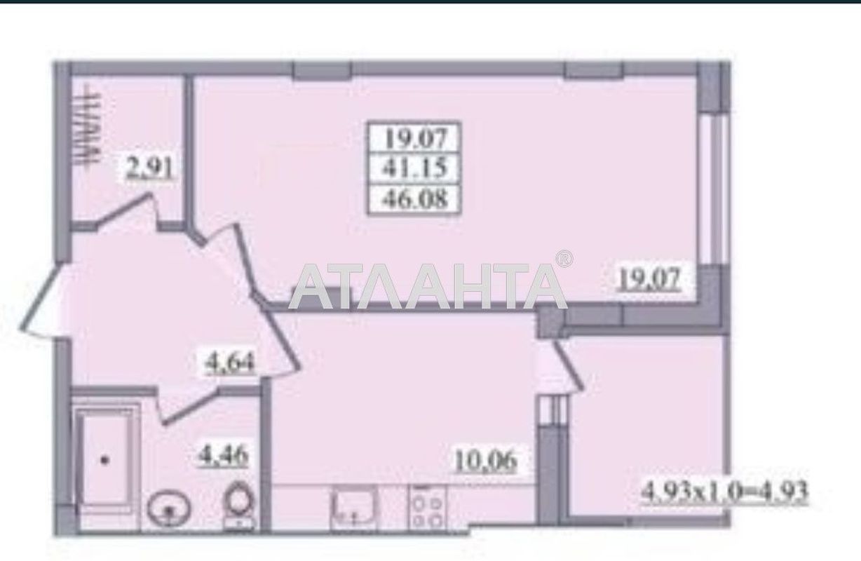 1-room apartment apartment by the address st. Vannyy per (area 36,4 m²) - Atlanta.ua - photo 6