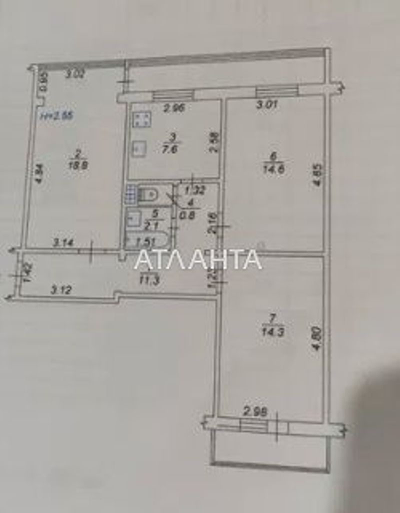 3-rooms apartment apartment by the address st. Mashinostroiteley (area 77 m²) - Atlanta.ua - photo 13