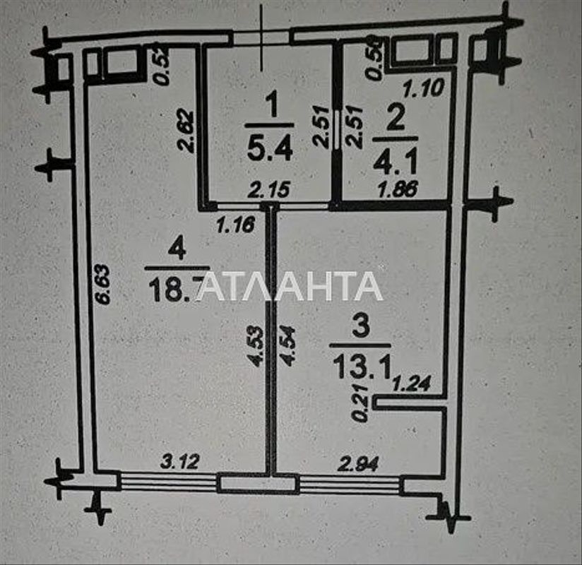 1-кімнатна квартира за адресою вул. Літературна (площа 41 м²) - Atlanta.ua - фото 10