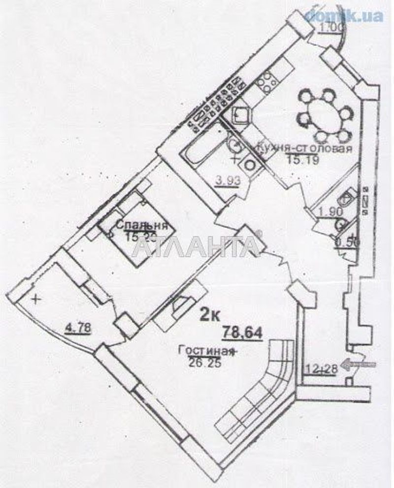 2-rooms apartment apartment by the address st. Shchepnoy per (area 78,6 m²) - Atlanta.ua - photo 4