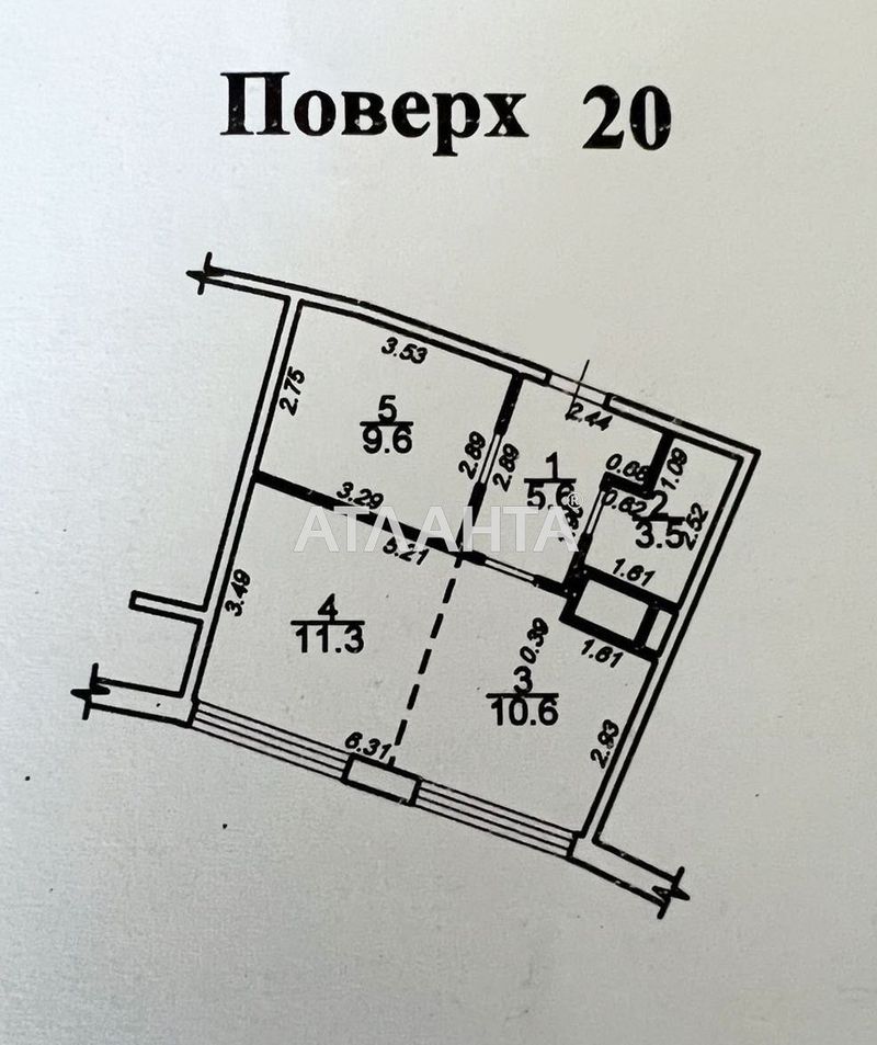 1-комнатная квартира по адресу ул. Каманина (площадь 41 м²) - Atlanta.ua - фото 10