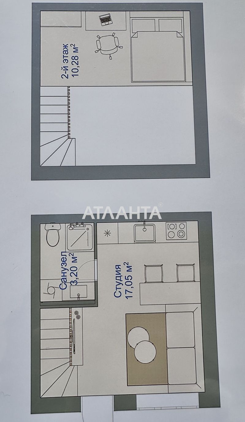 1-room apartment apartment by the address st. Budaevskaya (area 30 m²) - Atlanta.ua - photo 2