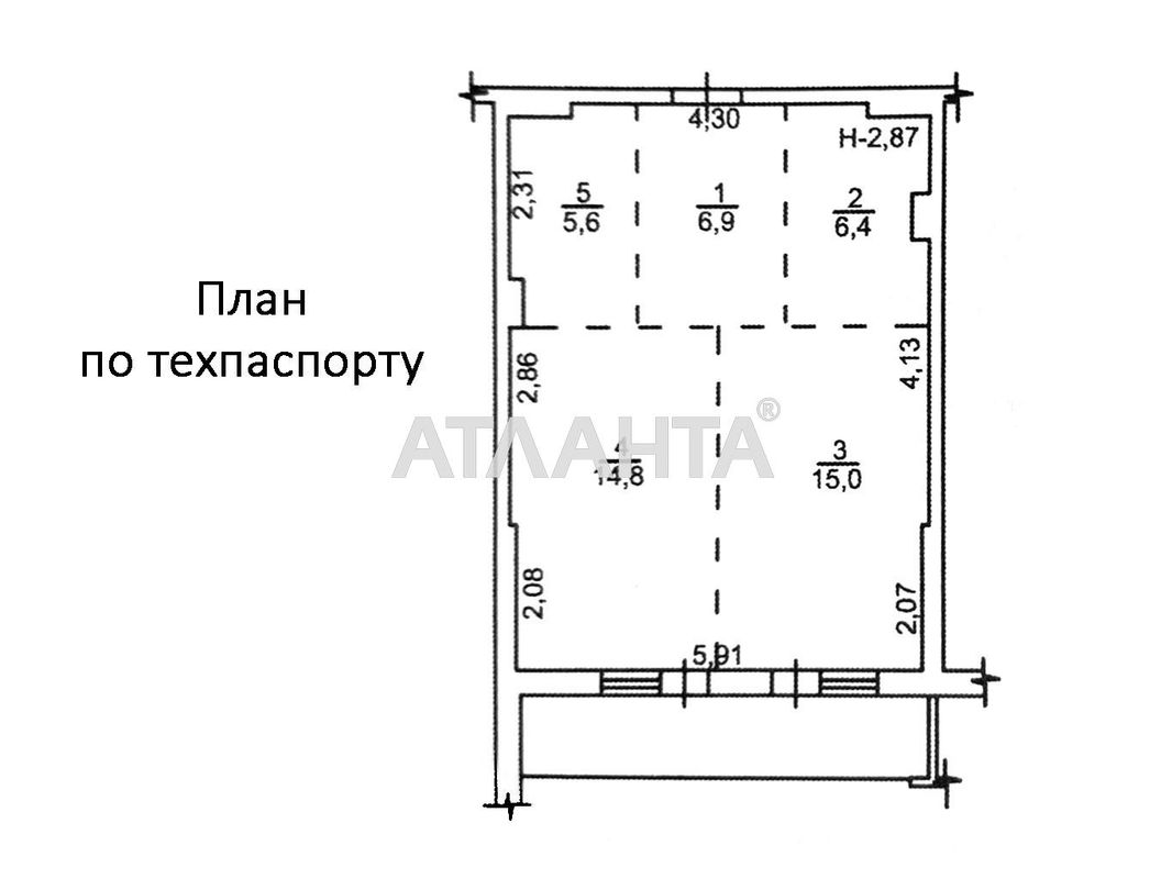 1-комнатная квартира по адресу ул. Генуэзская (площадь 52,6 м²) - Atlanta.ua - фото 4