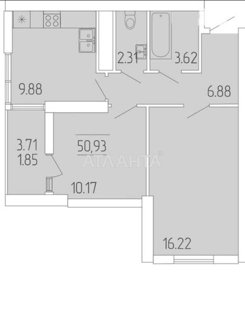 2-rooms apartment apartment by the address st. Krasnova (area 50,9 m²) - Atlanta.ua - photo 5