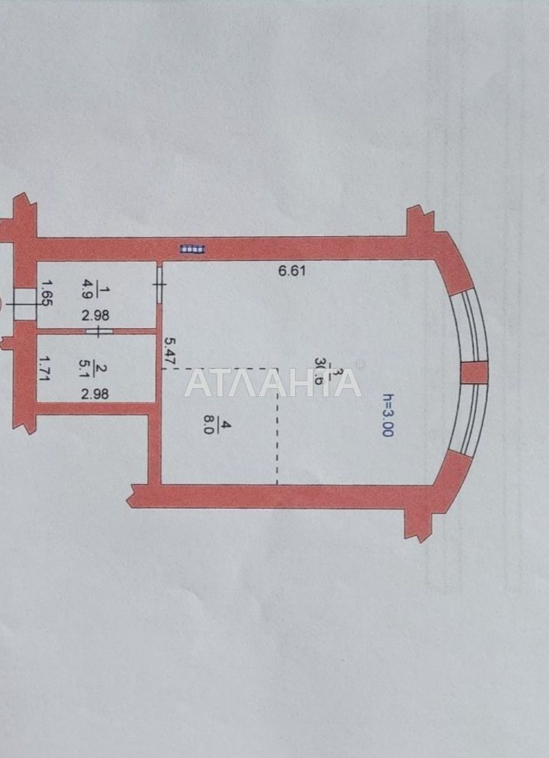 1-room apartment apartment by the address st. Khantadze per (area 48,6 m²) - Atlanta.ua - photo 5