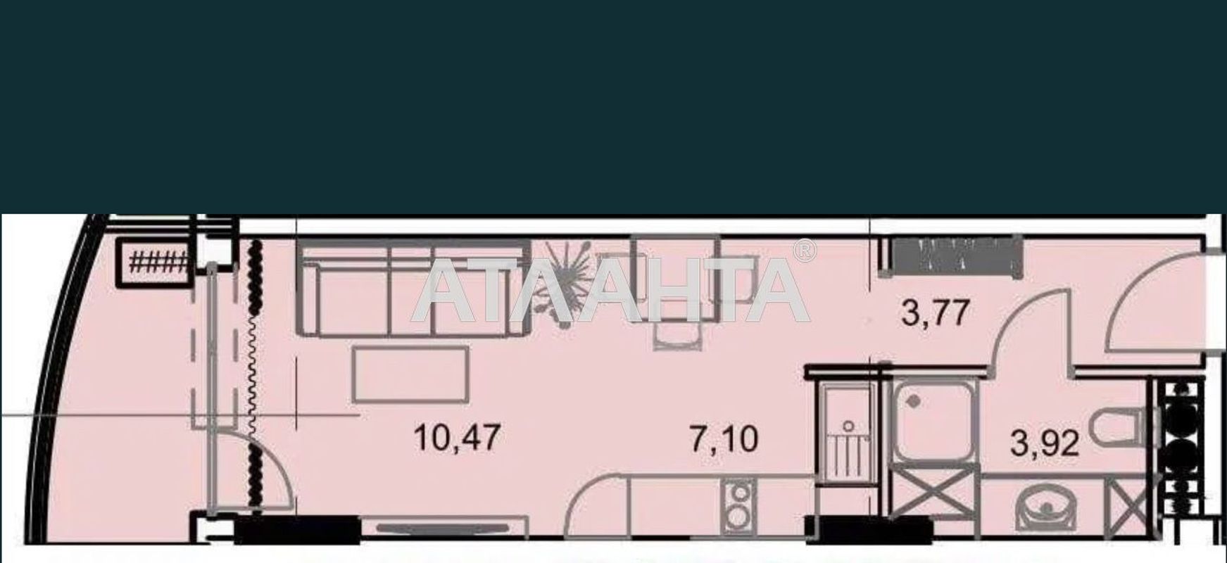1-кімнатна квартира за адресою вул. Гагарінське плато (площа 27 м²) - Atlanta.ua - фото 8