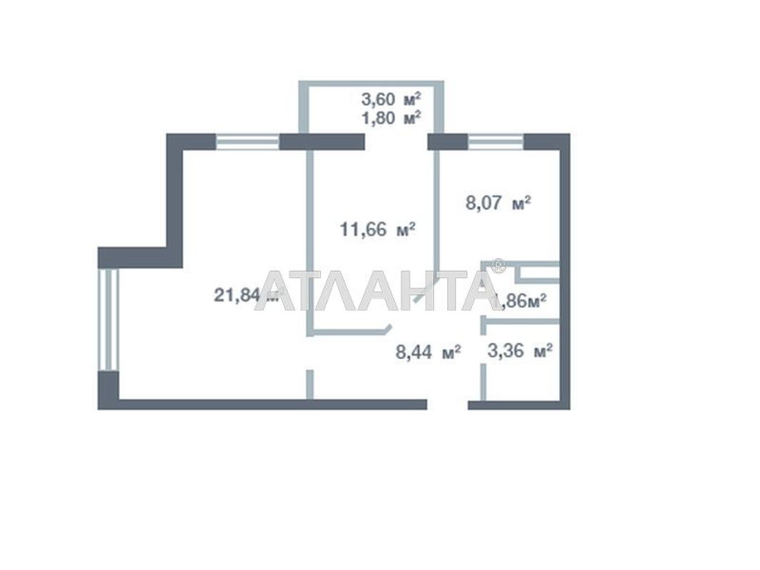 2-rooms apartment apartment by the address st. Novoselov (area 56,1 m²) - Atlanta.ua - photo 6