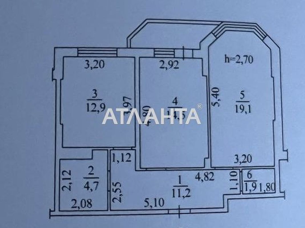2-комнатная квартира по адресу Овидиопольская дор. (площадь 65,5 м²) - Atlanta.ua - фото 2