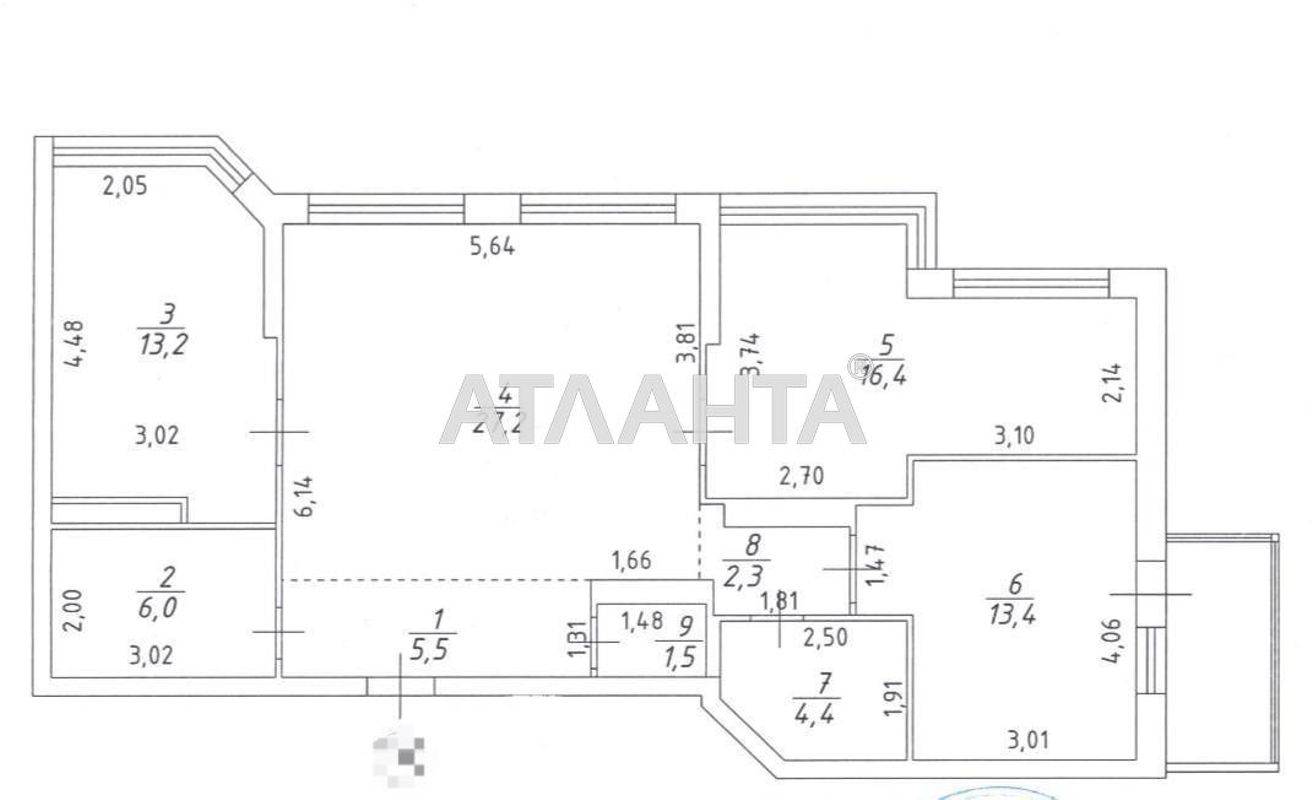3-комнатная квартира по адресу ул. Вильямса ак. (площадь 93,2 м²) - Atlanta.ua - фото 2