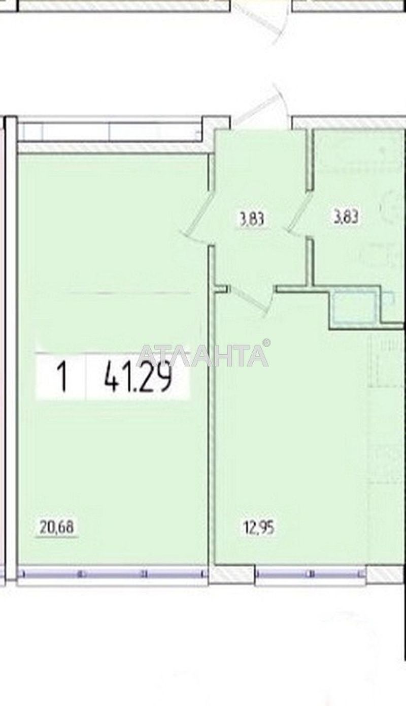 1-room apartment apartment by the address st. Zhemchuzhnaya (area 41,3 m²) - Atlanta.ua - photo 15
