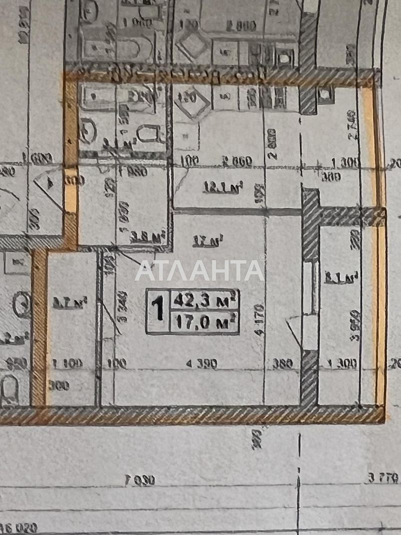 1-комнатная квартира по адресу ул. Институтская (площадь 42,3 м²) - Atlanta.ua - фото 13