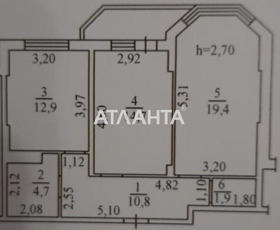 2-комнатная квартира по адресу Овидиопольская дор. (площадь 66 м²) - Atlanta.ua - фото 5