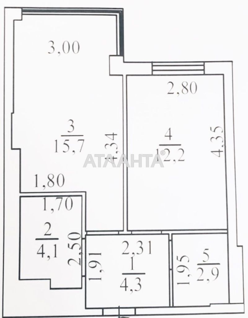 1-room apartment apartment by the address st. Vilyamsa ak (area 40 m²) - Atlanta.ua - photo 3