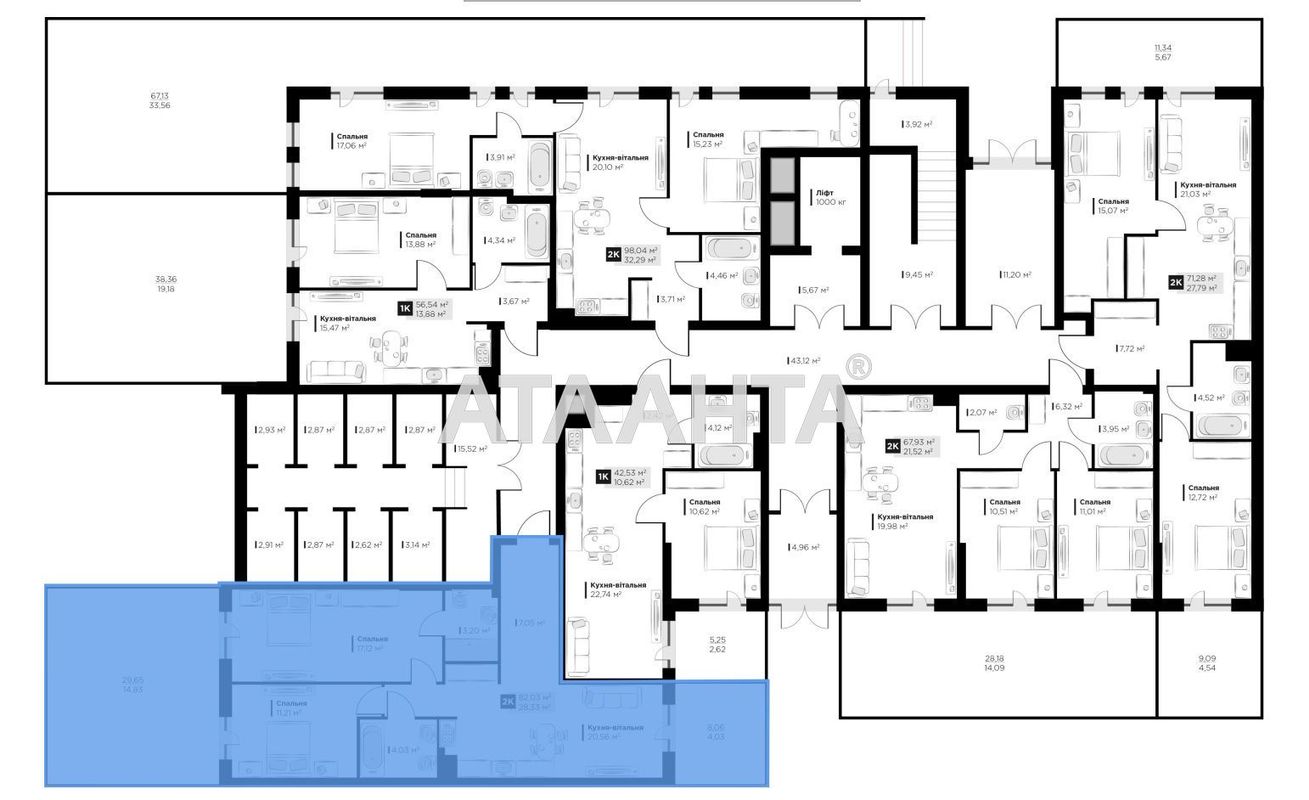 2-комнатная квартира по адресу ул. Галицкая (площадь 82,0 м²) - Atlanta.ua - фото 2