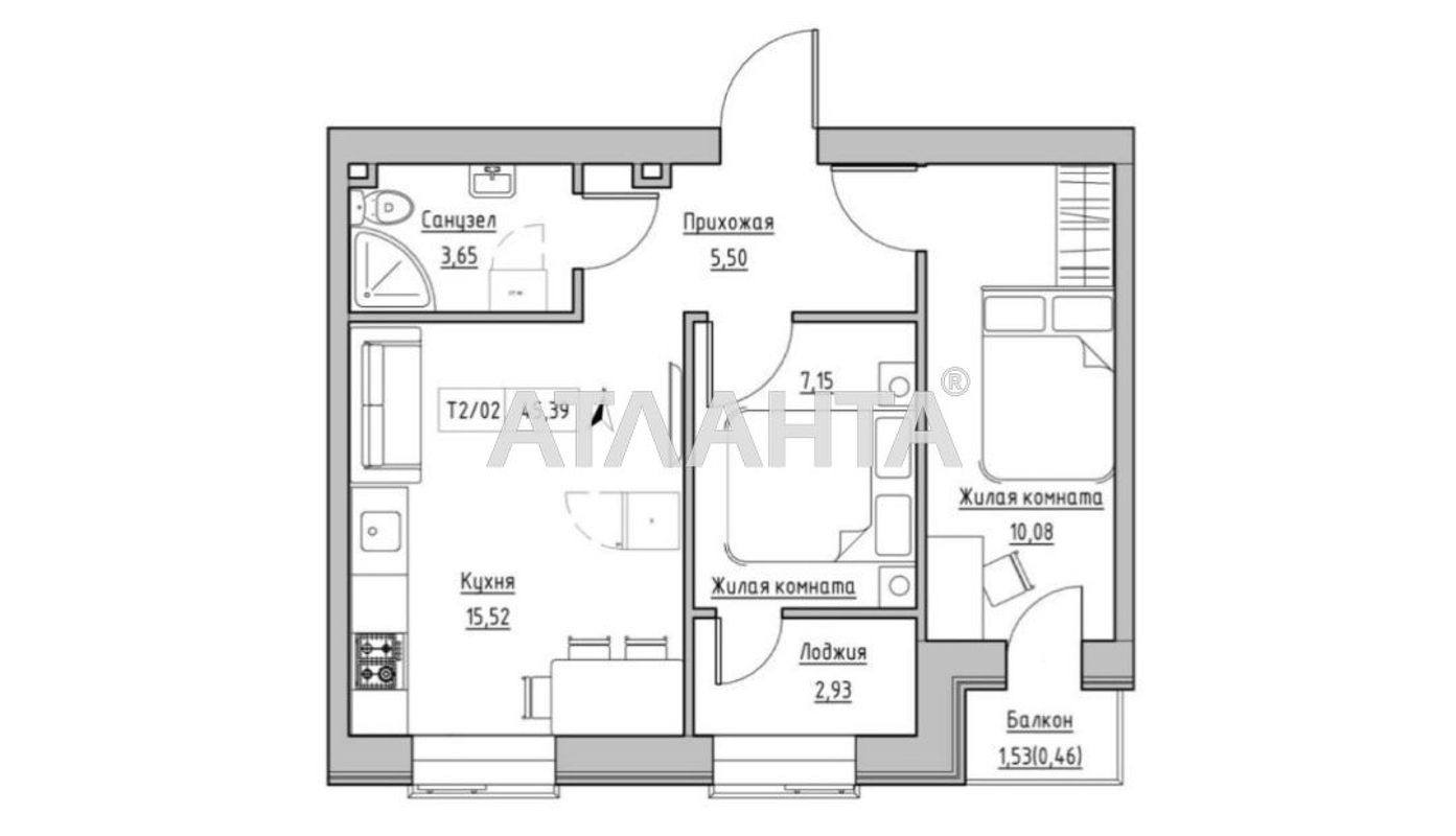 2-rooms apartment apartment by the address st. Spreysa (area 45,5 m²) - Atlanta.ua - photo 2