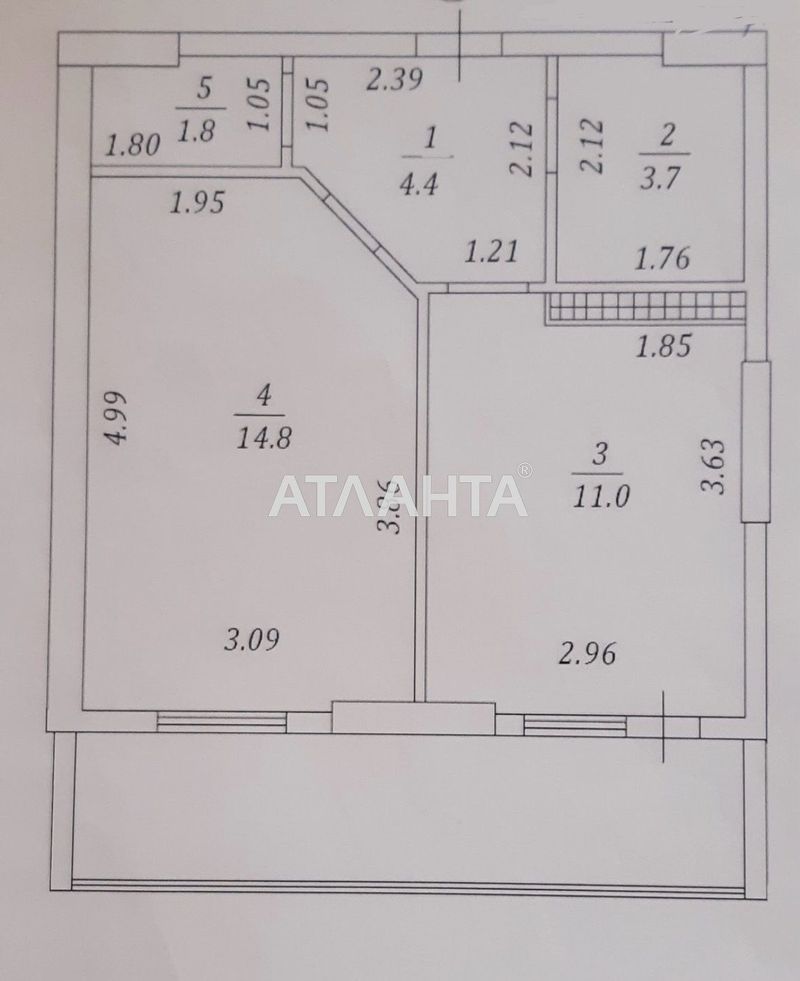 1-кімнатна квартира за адресою Небесної сотні пр. (площа 44,7 м²) - Atlanta.ua - фото 7