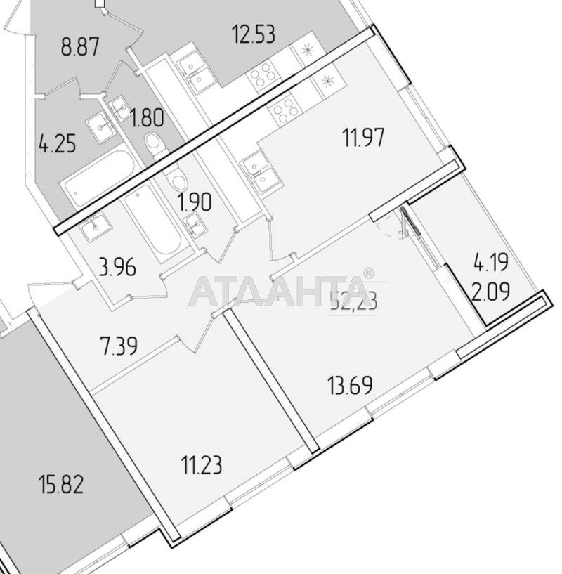 2-кімнатна квартира за адресою вул. Краснова (площа 52 м²) - Atlanta.ua - фото 7