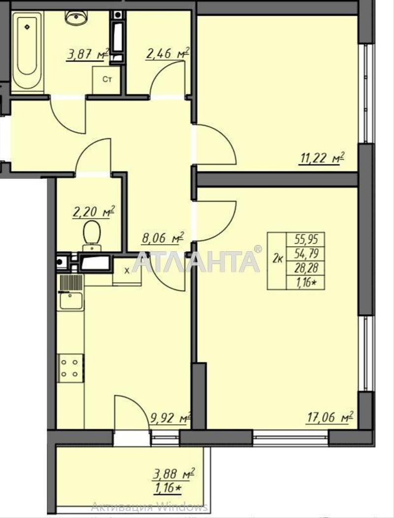 2-rooms apartment apartment by the address st. Vorobeva ak (area 57 m²) - Atlanta.ua - photo 9