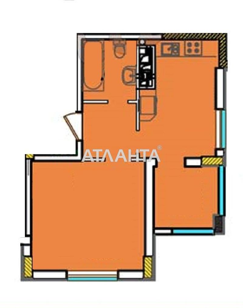 1-room apartment apartment by the address st. Stroitelnaya (area 36,9 m²) - Atlanta.ua - photo 7