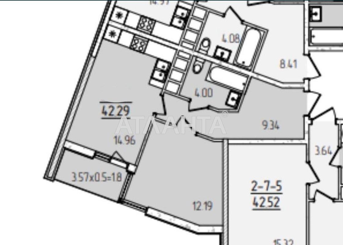 1-кімнатна квартира за адресою вул. Краснова (площа 42,3 м²) - Atlanta.ua - фото 4