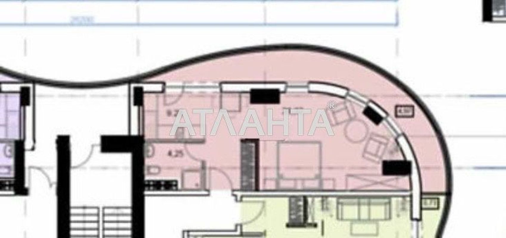 1-кімнатна квартира за адресою вул. Гагарінське плато (площа 45 м²) - Atlanta.ua - фото 3