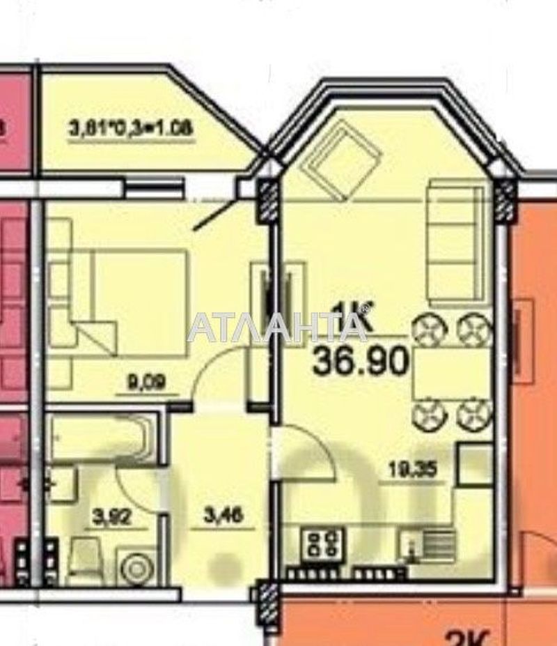 1-кімнатна квартира за адресою Товарний пров. (площа 36,9 м²) - Atlanta.ua - фото 6