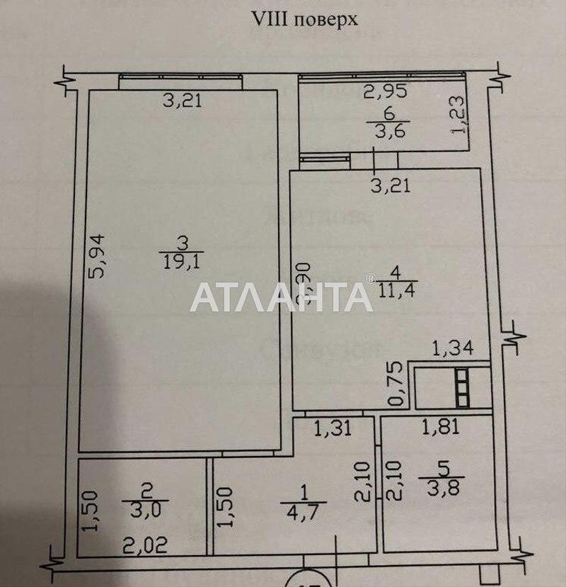 1-кімнатна квартира за адресою Люстдорфська дор. (площа 45 м²) - Atlanta.ua - фото 13