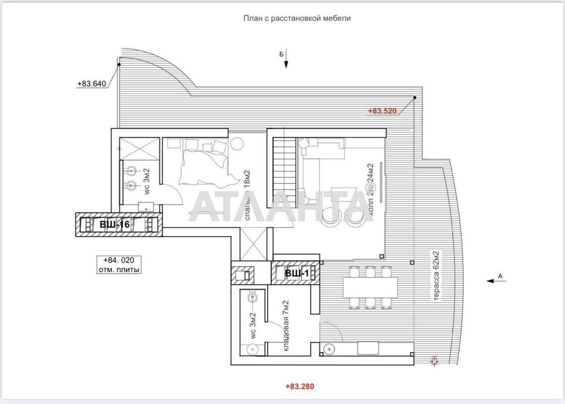 Багатокімнатна квартира за адресою вул. Новоберегова (площа 184,7 м²) - Atlanta.ua - фото 21