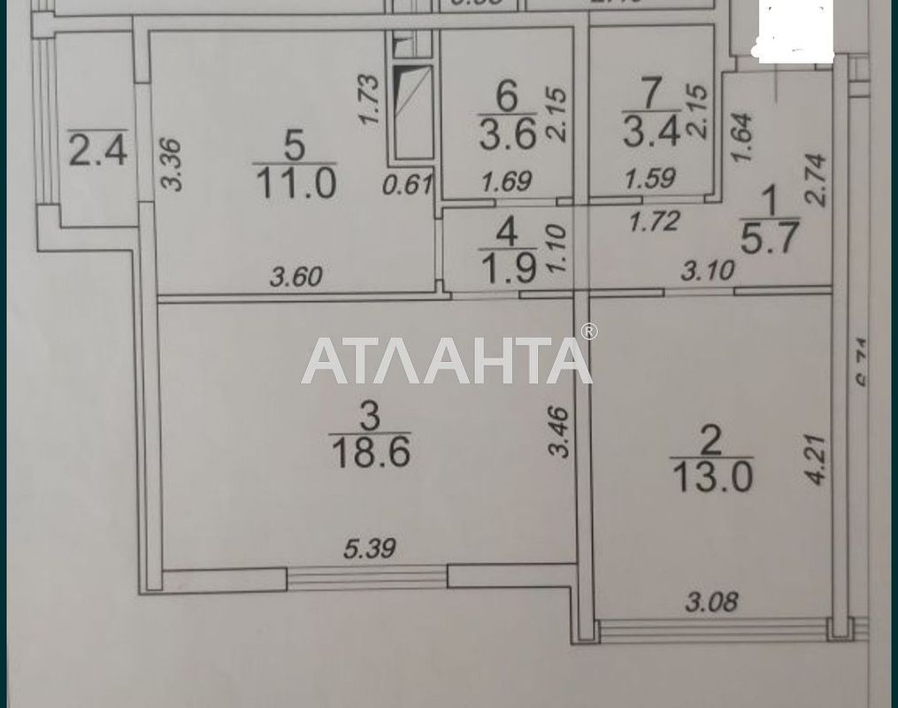 2-кімнатна квартира за адресою вул. Сахарова (площа 60 м²) - Atlanta.ua - фото 15