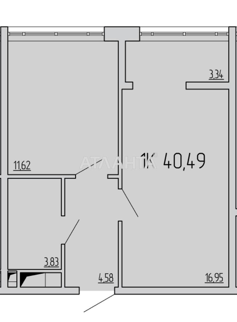 1-комнатная квартира по адресу ул. Каманина (площадь 40 м²) - Atlanta.ua - фото 7