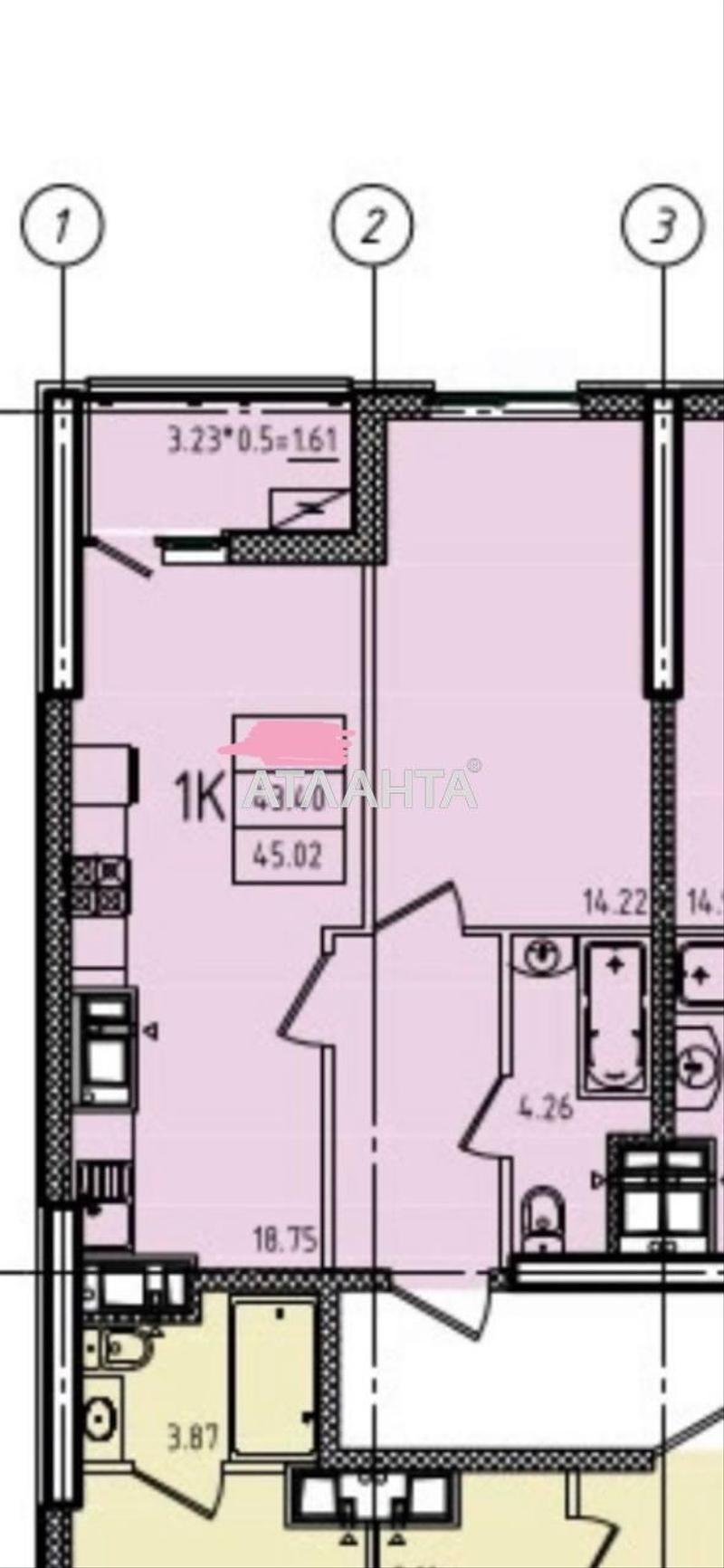 1-комнатная квартира по адресу ул. Генуэзская (площадь 45 м²) - Atlanta.ua - фото 11