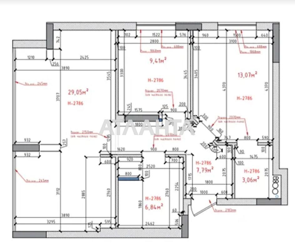 3-кімнатна квартира за адресою вул. Вільямса ак. (площа 69,2 м²) - Atlanta.ua - фото 5